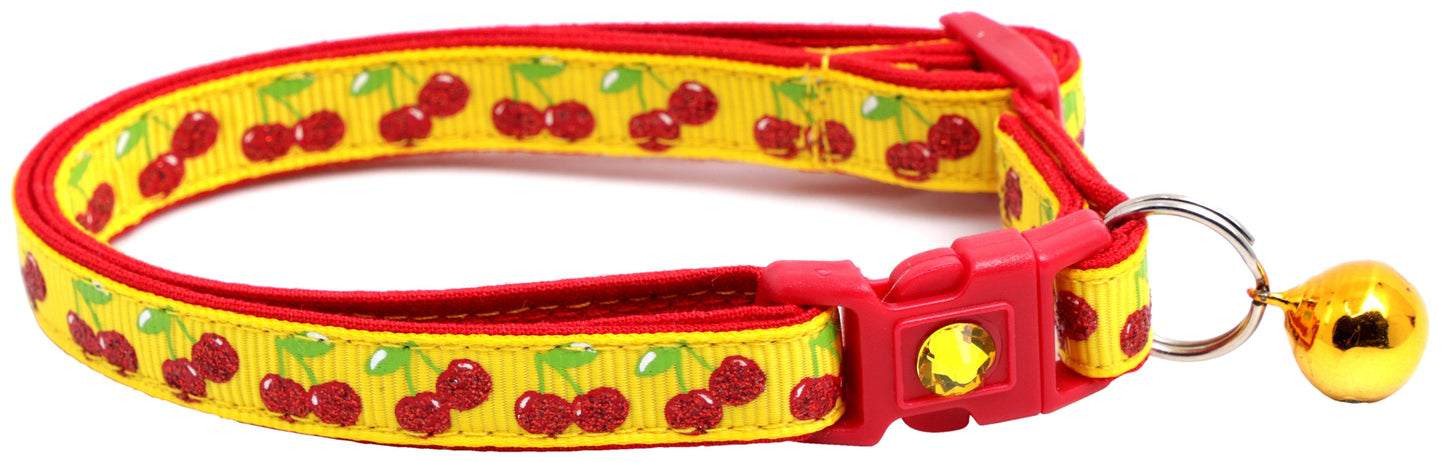 Cherries Breakaway Cat Collar-9