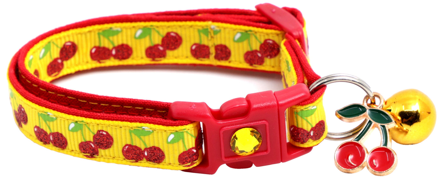 Cherries Breakaway Cat Collar-17